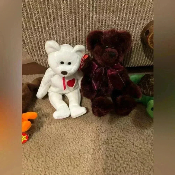 Lot Of 4 Ty 4058 Valentino Bear Beanie Baby 1993/1994 - Picture 3 of 8